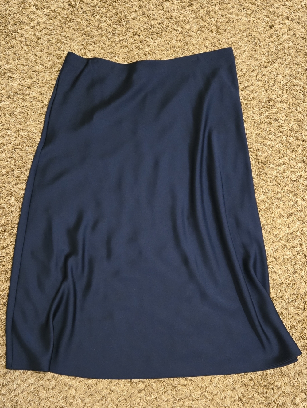 J. Crew Navy Satin A-Line Women's Skirt